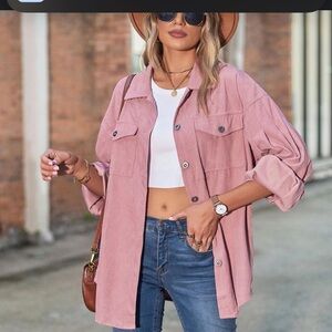 Women's Dusty Rose Corduroy Jacket